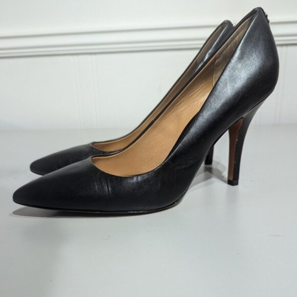 Coach Ellin Black pointed toe leather pump size 9.5B - Picture 1 of 12